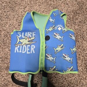 *20-33lbs* 20" chest* Small/Medium kids Life Vest* Kids Blue and Green Life Vest